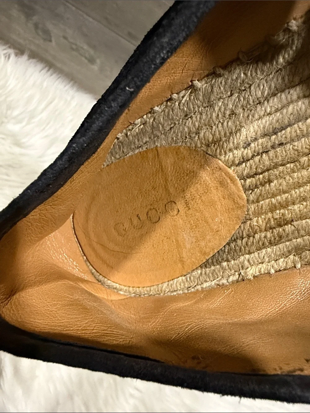 GUCCI Micro Guccissima Suede Espadrilles